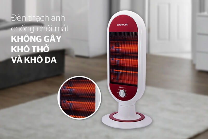 Đèn sưởi Sunhouse SHD7022 không gây khó thở không khô da