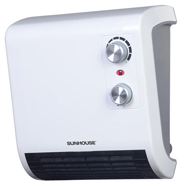 Quạt sưởi phòng tắm Sunhouse SHD3816W công suất 1850W có 2 chế độ ấm/mát và 2 mức nhiệt