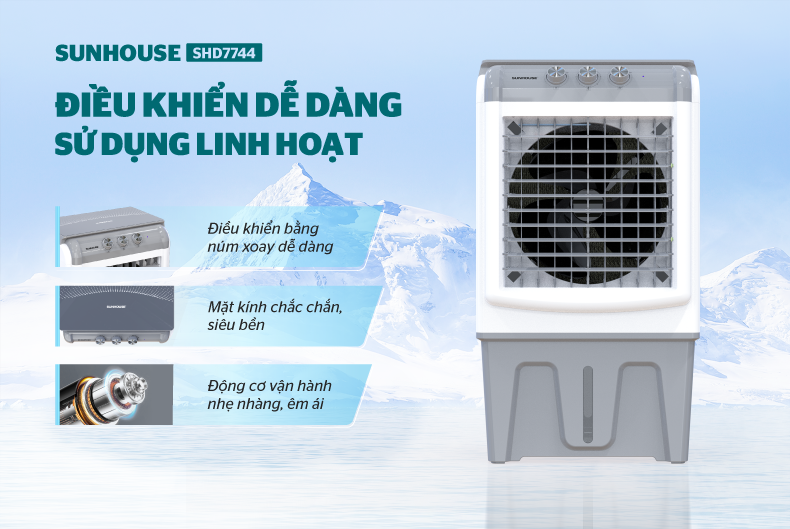 Bảng điều khiển cơ học dễ hiểu, thuận tiện cho cả người lớn tuổi