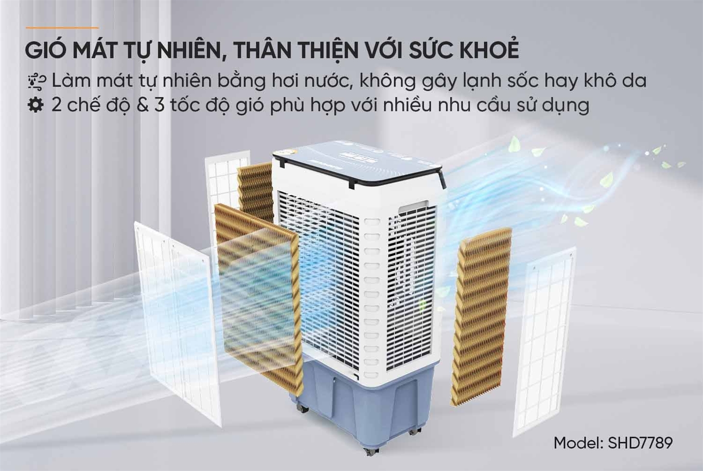 Gió mát tự nhiên, thân thiện sức khỏe