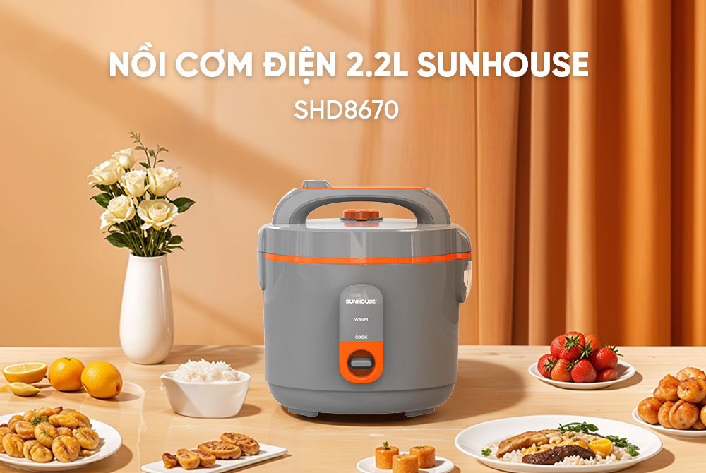 Nồi cơm điện Sunhouse SHD8670 2.2L