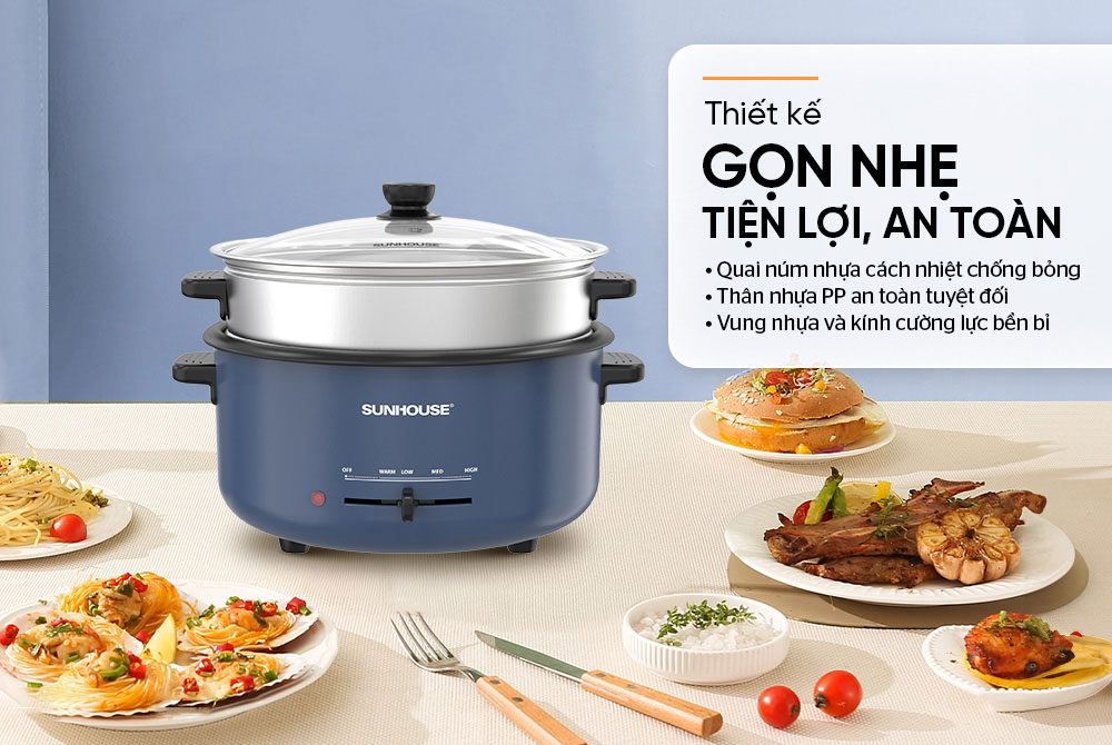 Thiết kế gọn nhẹ – Phù hợp mọi không gian bếp