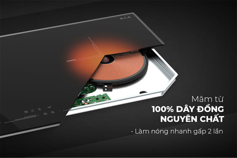 Mâm từ 100% dây đồng nấu ăn nhanh và ổn định