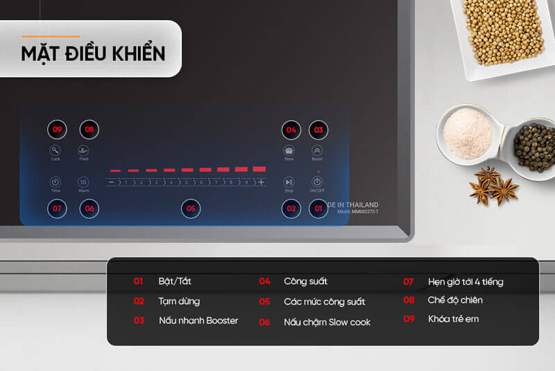 Mặt điều khiển cảm ứng tiện lợi