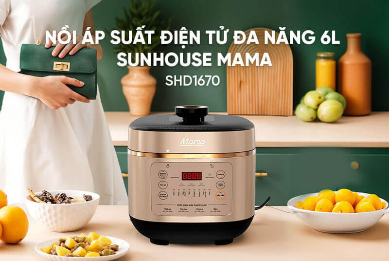 Nồi áp suất Sunhouse Mama SHD1670 6L điện tử