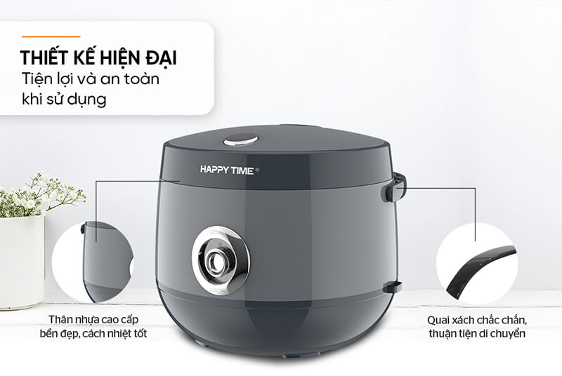 Thiết kế hiện đại với thân nhựa cách nhiệt siêu bền