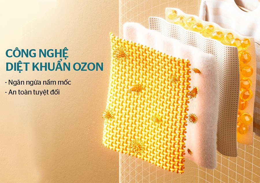 Tủ Sấy Quần Áo Mini Sunhouse SHD2704 công nghệ diệt khuẩn Ozon