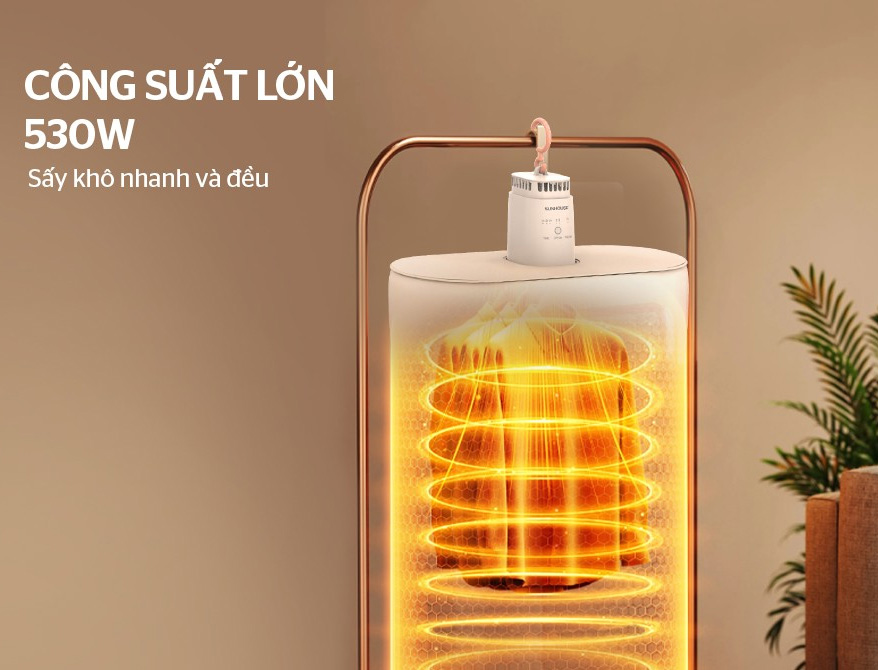 Tủ sấy quần áo Sunhouse 2704 này được trang bị 2 chế độ sấy linh hoạt