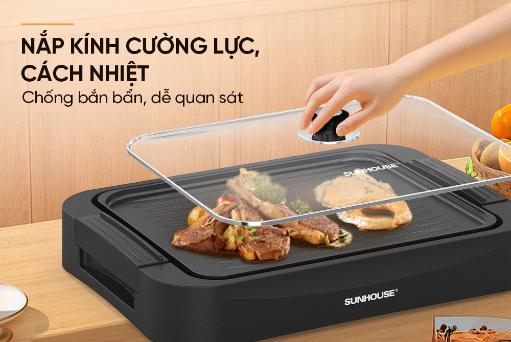 Nắp Kính Cường Lực Chịu Nhiệt, Chống Bắn Mỡ