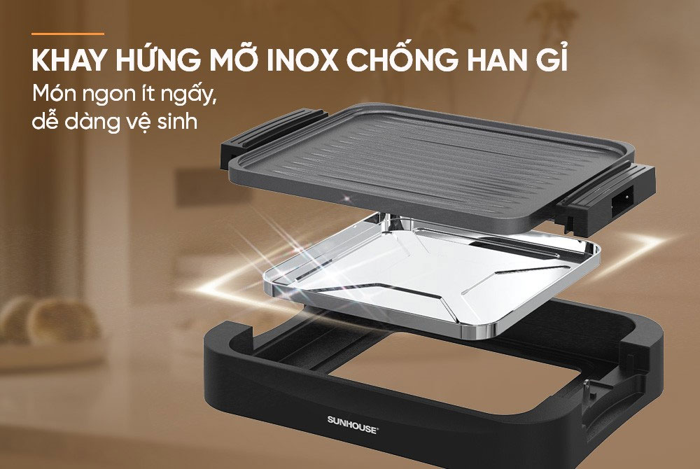 Khay Hứng Mỡ Inox Chống Han Gỉ
