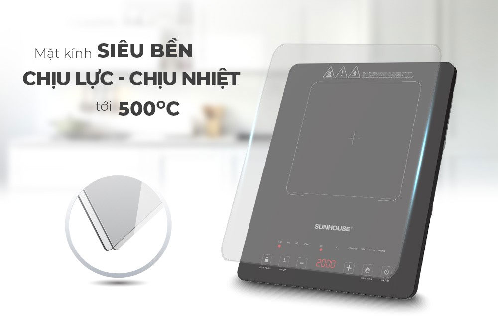 Mặt kính Ceramic chịu lực, chịu nhiệt lên đến 500 độ C