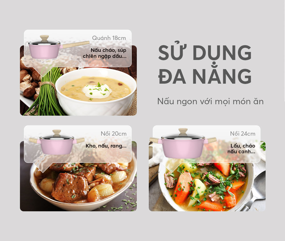 Sử dụng nấu đa dạng món ăn