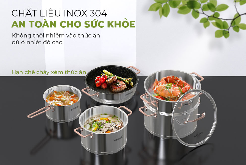 Inox 304 Nguyên Chất – An Toàn Sức Khỏe Tuyệt Đối