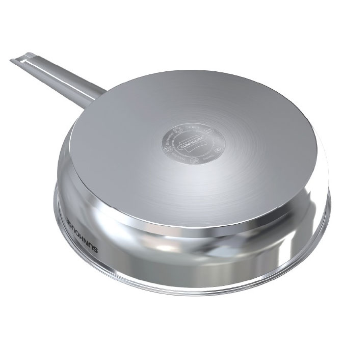 Chảo inox 304 Sunhouse Healthy IN28M9 28cm