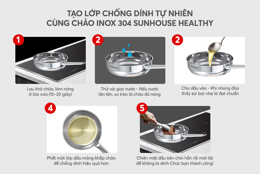 Hướng dẫn sử dụng & bảo quản để chảo luôn như mới
