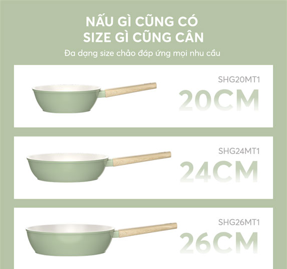 Đa Dạng Kích Cỡ Chảo – Đáp Ứng Mọi Nhu Cầu Nấu Nướng