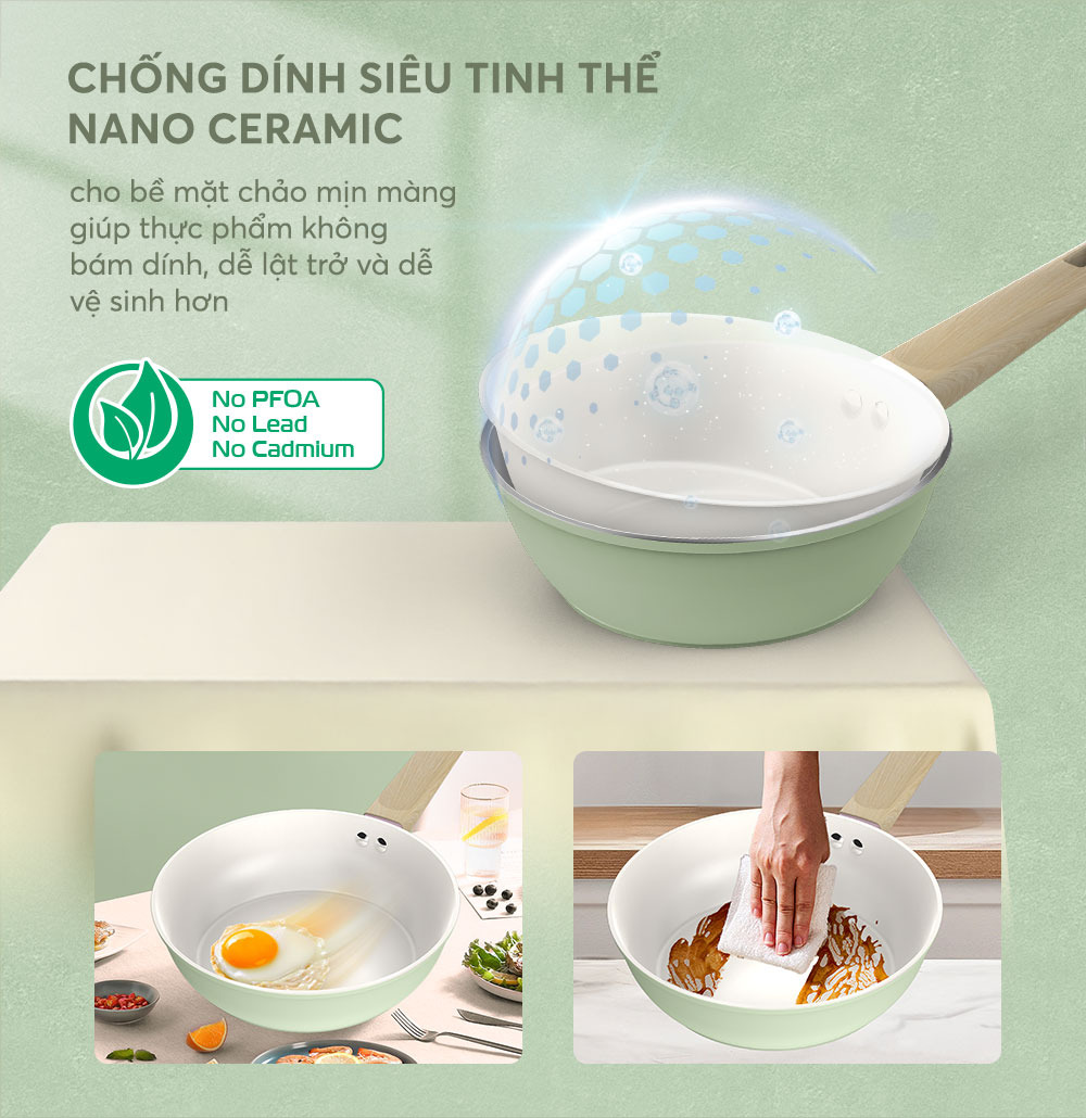 Chống Dính Siêu Tinh Thể Nano Ceramic – Mịn Màng Và Bền Bỉ