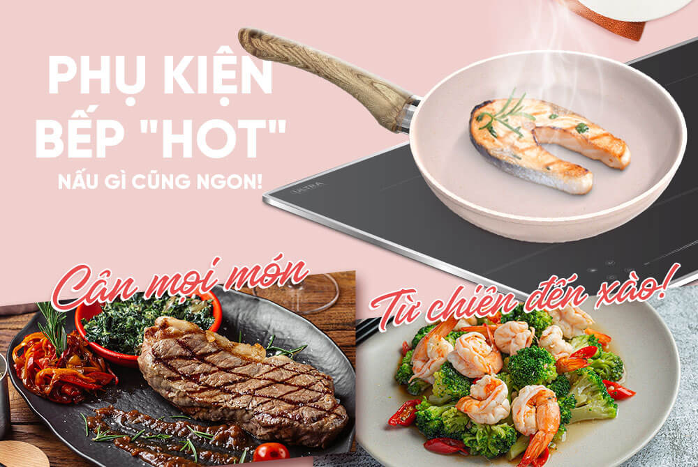 Nấu ăn đa dạng từ chiên giòn đến xào thơm