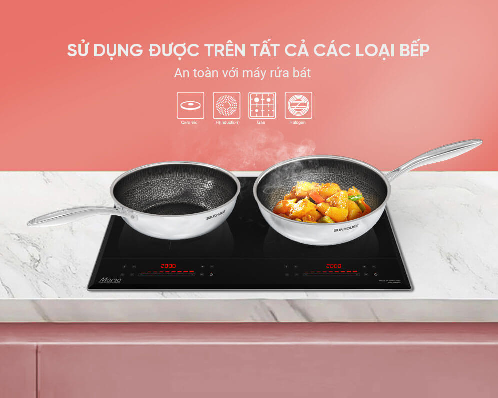 Dễ dàng vệ sinh – Dùng được cho máy rửa bát