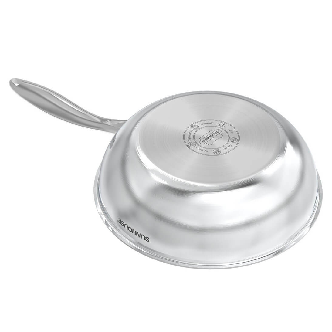 Chảo xào inox Sunhouse Healthy IN28M8 liền khối 28cm