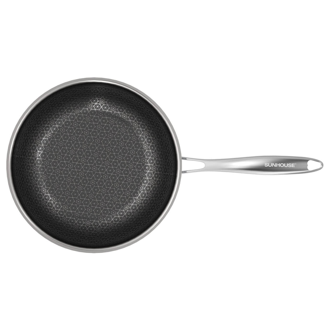 Chảo xào inox Sunhouse Healthy IN28M8 liền khối 28cm