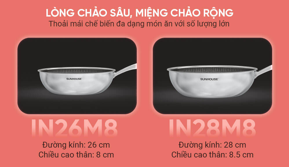 Lòng chảo sâu, chế biến đa dạng món ăn