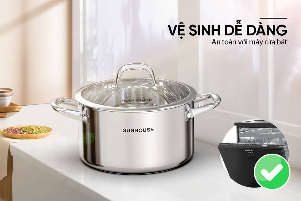 Bề mặt siêu trơn, vệ sinh chỉ 30 giây – thân thiện tuyệt đối với máy rửa bát