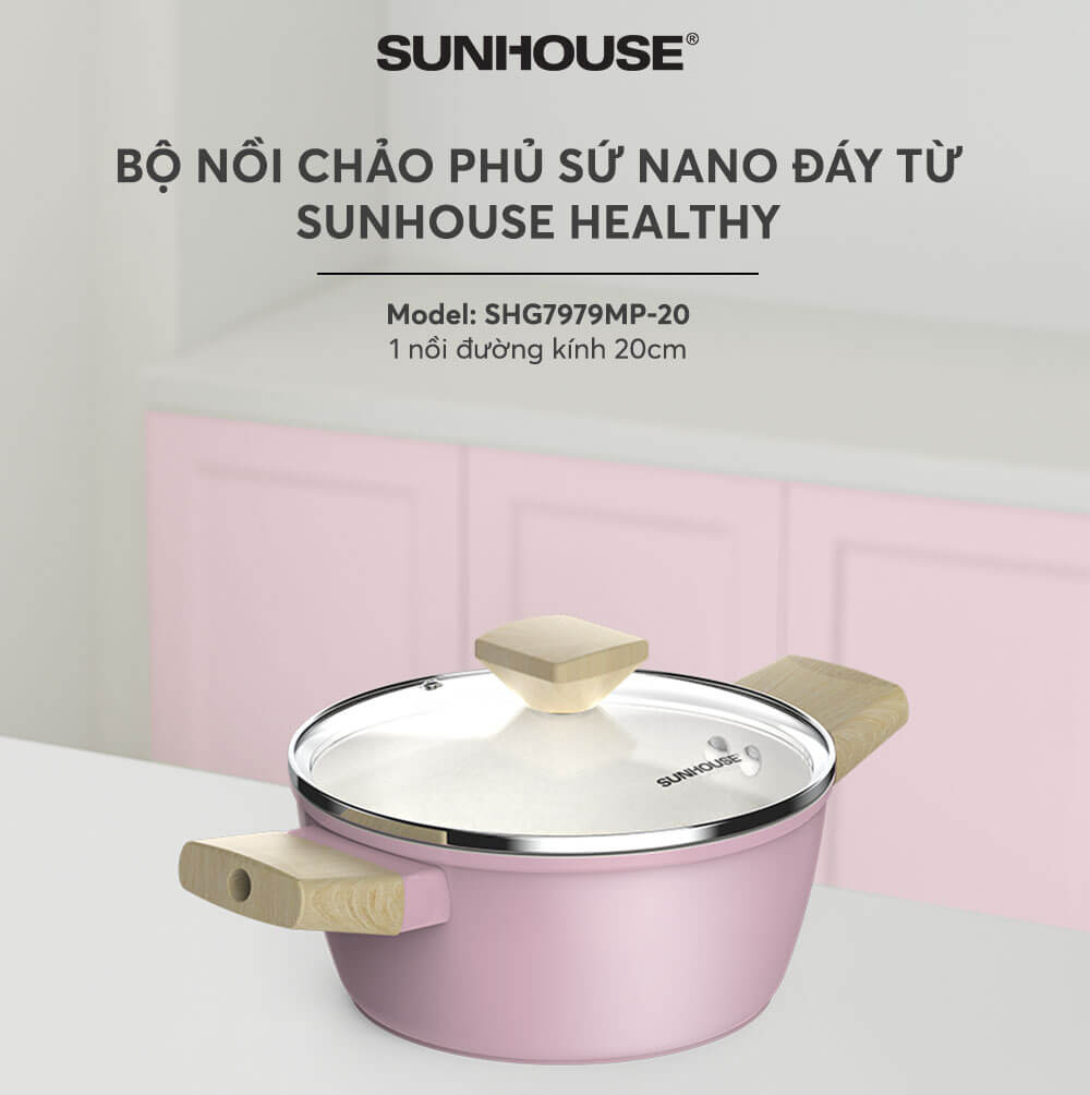 Nồi phủ sứ nano Sunhouse SHG7979MP-20 (20cm)