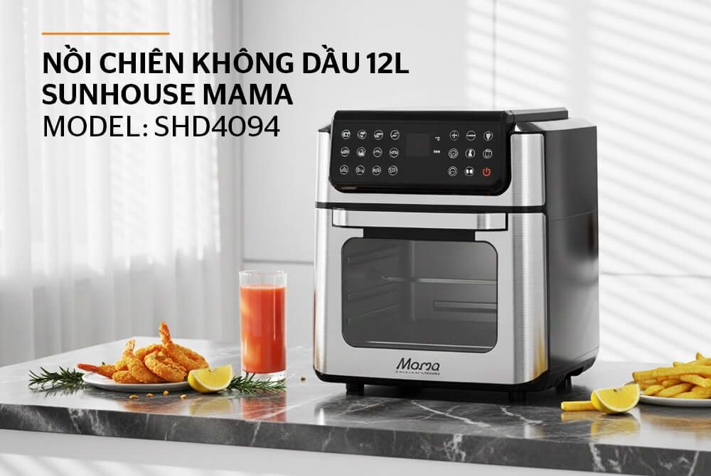 Nồi chiên không dầu 12 Lít Sunhouse Mama SHD4094