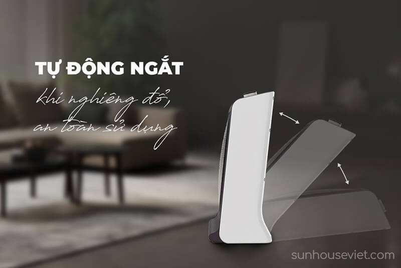 Sưởi Điện 2 Bóng Sunhouse SHD7023 tự động ngắt khi nghiêng đổ