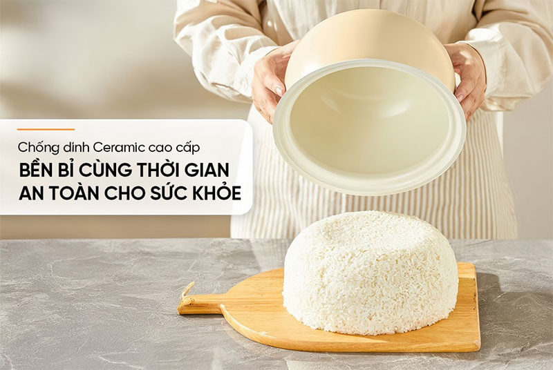 Lòng nồi chống dính Ceramic – an toàn và tiện lợi