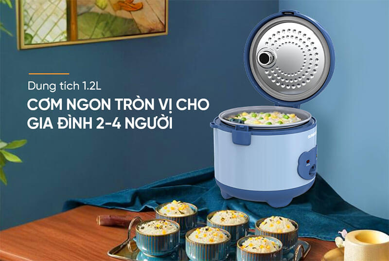 Dung tích 1.2L – Lý tưởng cho gia đình 2–4 người