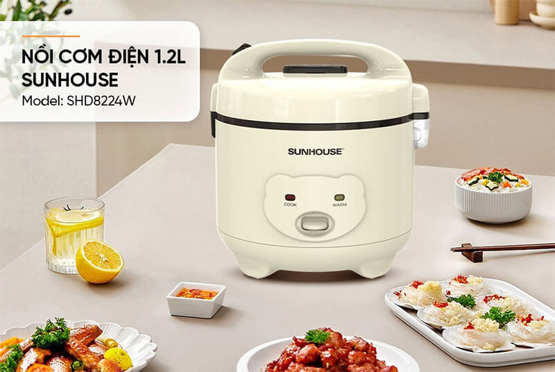 Nồi cơm điện Sunhouse SHD8224W 1.2L