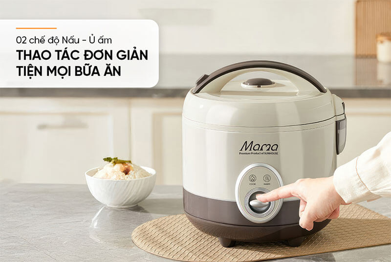 02 chế độ Nấu – Giữ ấm – Thao tác đơn giản
