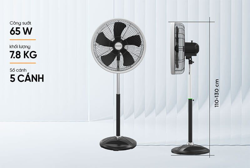 Chiều cao linh hoạt giúp sử dụng thuận tiện