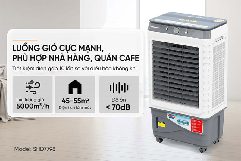Luồng gió mạnh đa hướng – Làm mát nhanh toàn diện