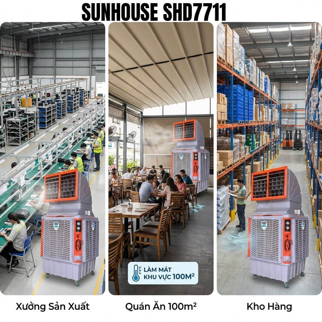 Quạt điều hòa công nghiệp Sunhouse SHD7711