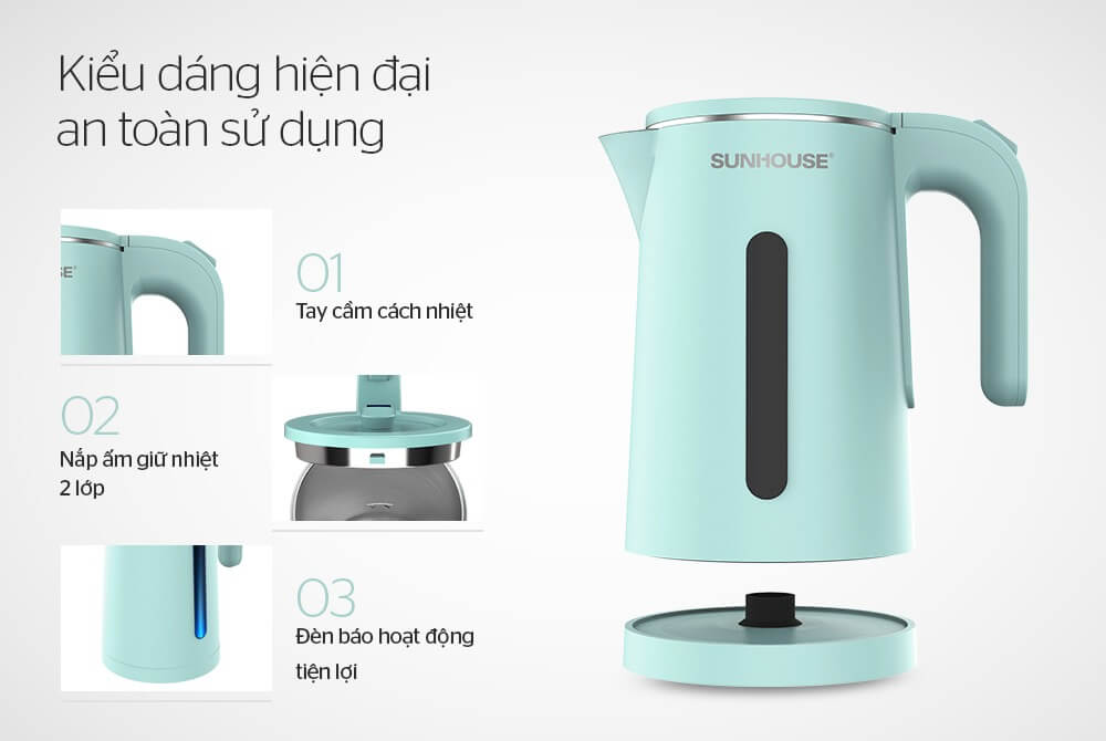 Sunhouse SHD1351 có thiết kế hiện đại và an toàn sử dụng
