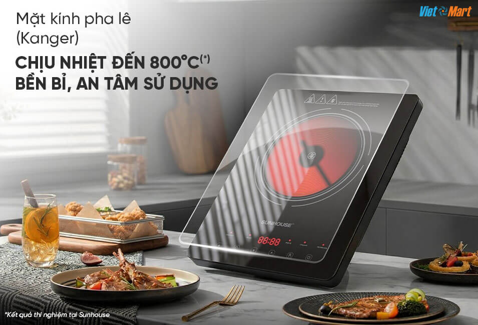 Mặt kính pha lê Kanger chịu nhiệt đến 800°C – Bền bỉ, an tâm sử dụng mỗi ngày