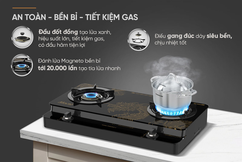 Bếp gas dương kính SUNHOUSE MAMA MMB33062-V