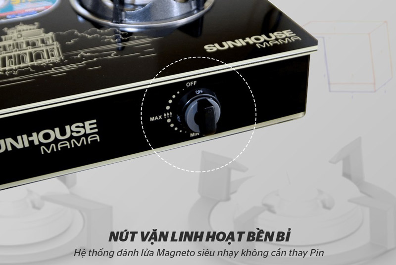 Bếp gas dương kính sunhouse mama mmbb0787b 6 Bếp gas dương kính SUNHOUSE MAMA MMBB0787B