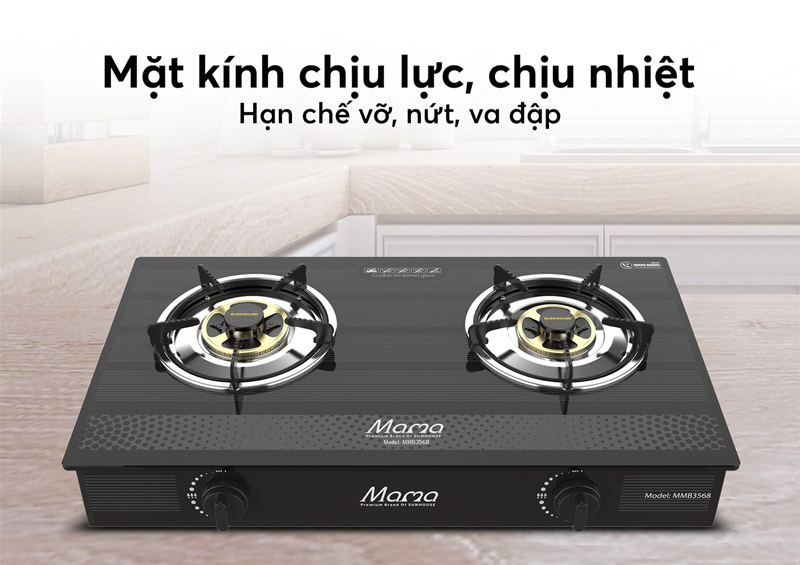 Bếp gas dương kính sunhouse mmb3568 7 Bếp gas dương kính Sunhouse MMB3568
