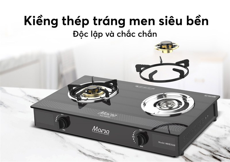 Bếp gas dương kính sunhouse mmb3568 9 Bếp gas dương kính Sunhouse MMB3568