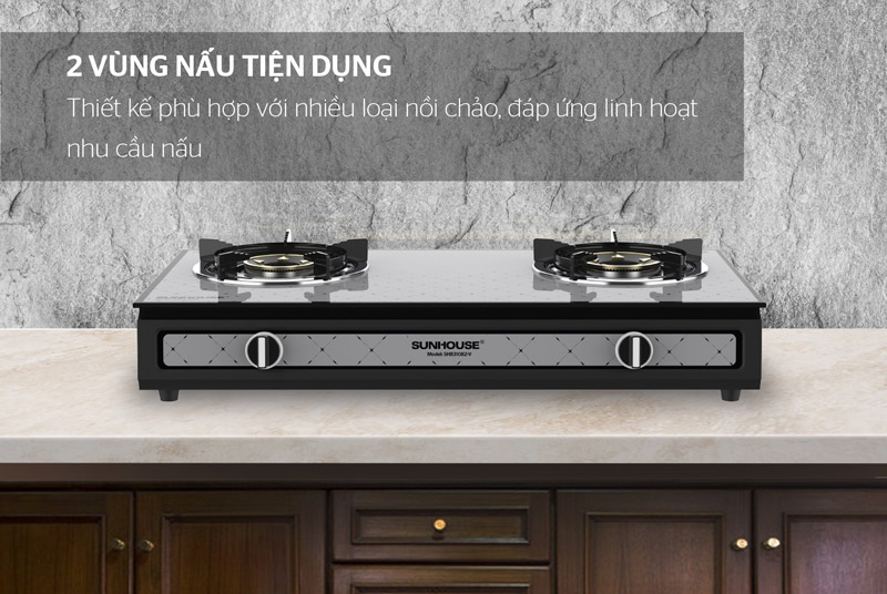 Bếp gas dương kính sunhouse shb31082-v 7 Bếp gas dương kính Sunhouse SHB31082-V