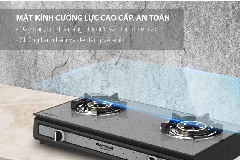 Bếp gas dương kính sunhouse shb31082-v 9 Bếp gas dương kính Sunhouse SHB31082-V