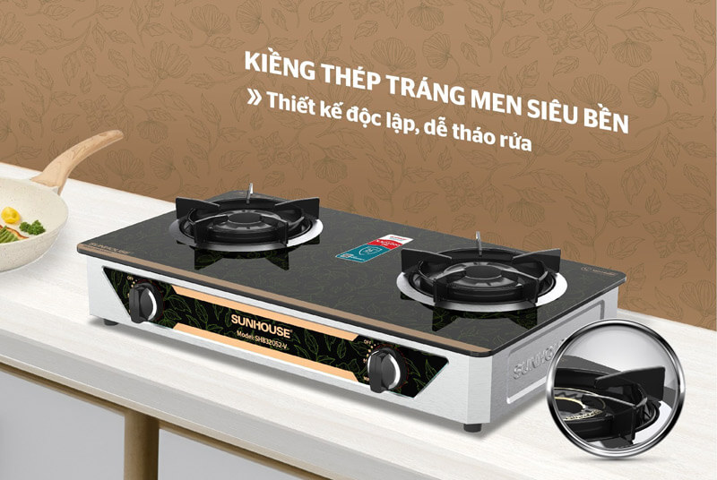 Bếp gas dương kính sunhouse shb32052-v 9 Bếp gas dương kính Sunhouse SHB32052-V