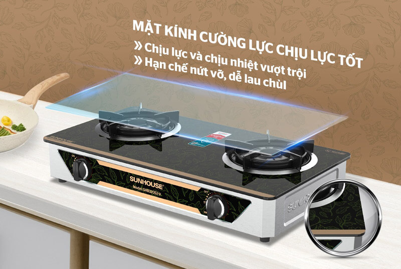 Bếp gas dương kính sunhouse shb32052-v 8 Bếp gas dương kính Sunhouse SHB32052-V
