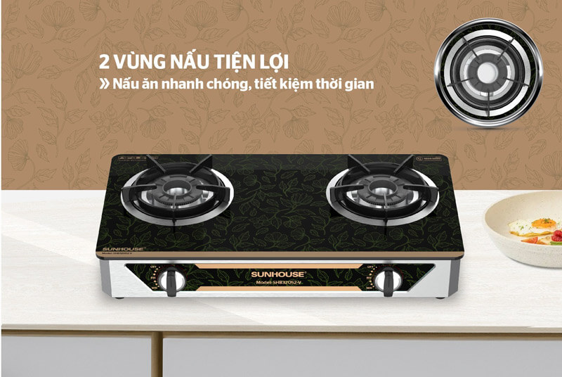 Bếp gas dương kính sunhouse shb32052-v 10 Bếp gas dương kính Sunhouse SHB32052-V
