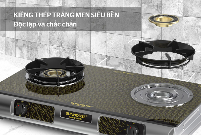 Bếp gas dương kính SUNHOUSE SHB32112-V