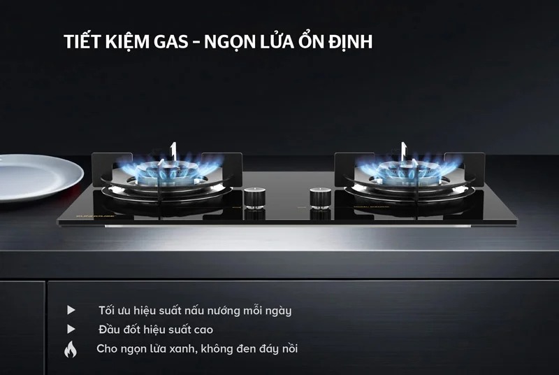 Bếp gas âm kính sunhouse shb62010 8 Bếp gas âm kính SUNHOUSE SHB62010